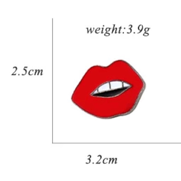 3/$10 💋 “Pouty Mouth” Unisex Enamel Pin for Personal Use or Gifts - Mix & Match - Picture 4 of 5